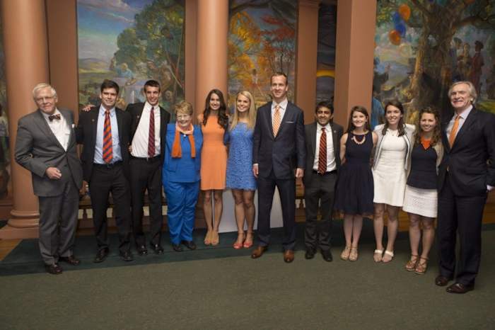 Peyton Manning at Virginia's Valedictory Exercises in 2014.